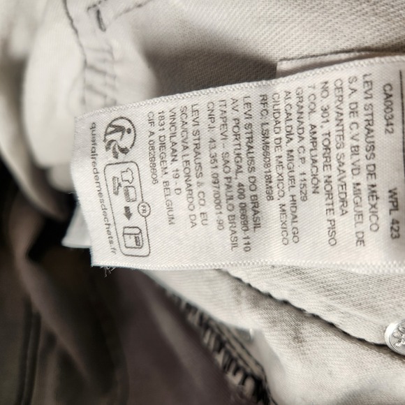 Levi's 514 Jeans Men's 30X32 (Tag 29X32) Gray Zip Stretch Cotton Blend - Picture 9 of 16